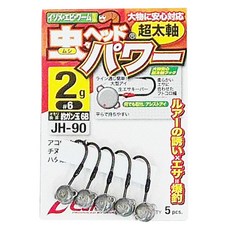 C'ultiva JH-90 鉛頭鉤 超粗骨 加強版蟲頭 軟蟲路亞用 短骨 短軸 根釣 石斑 河口魚 路亞 虫ヘッドパワー, 5個裝, 1組