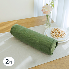 Begozani 純棉條紋絎縫柏樹頸枕, 洗過的橄欖, 2個