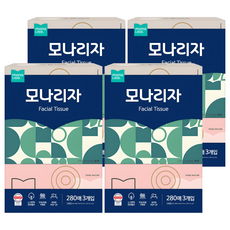 mona LISa. 天然紙漿美容面紙 2層, 280張, 12個