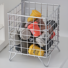 About Kitchen多功能方形咖啡膠囊收納盒, 銀色, 1個