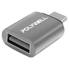 POLYWELL USB 3.0Type-C轉Type-A 轉接器傳輸速率: 5Gbps(含OTG功能) PW15-T02-A033, 1入