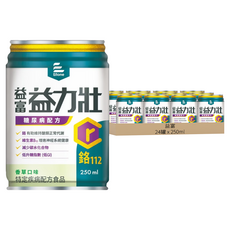 益富 糖尿病配方 低GI 維生素B12 鉻 香草 24罐, 250ml, 1盒