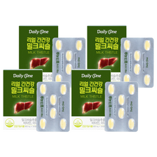 데일리원 리얼 간건강 밀크씨슬, 30정, 4개