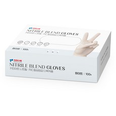 Kitchen-Art 橡膠PVC多用途手套, 白色, 中( M), 1盒