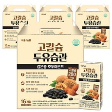 서울에프엔비 고칼슘 두유습관 검은콩 호두아몬드, 190ml, 64개