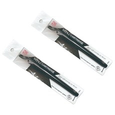 쿠레타케 브러쉬 펜 22호 / 24호 리필 카트리지, 검정색, 2개