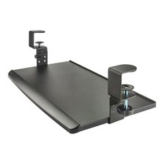 AIDATA 愛得他 人體工學可調高度鍵盤架 小面板 桌面夾式鍵盤架 三段式高度調整, 黑色, 1個