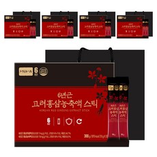 Jungwonsam 6年根高麗紅蔘精華飲 30條入+購物袋, 300g, 5組