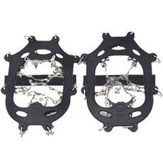 Simple Line 防滑戶外19爪鏈條冰爪 XL, 黑色