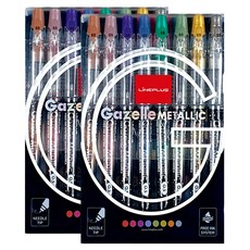 LINEPLUS Gazelle 金屬色 8 色 2 套, 8 種顏色, 2個