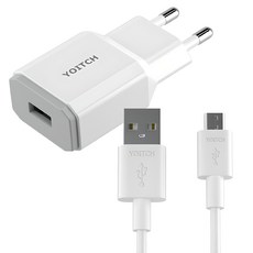 Yoitch Zeus 支援高通3.0 USB快速充電器 + 5pin 快速充電線 100cm, 1套, 混色