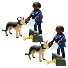 플레이모빌 경찰과 탐지견 피규어, 2세트