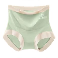 bebehome 高腰純棉加絨加厚暖宮蠶絲抗菌內褲, 抹茶綠
