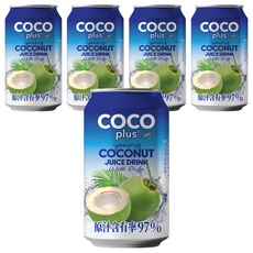 Sagiko Cocoplus 椰子水 含果肉 320ml*5罐裝, 5罐