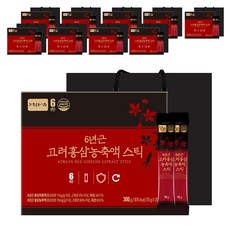 정원삼 6년근 고려홍삼 농축액 스틱 30개입 + 쇼핑백, 300g, 10세트