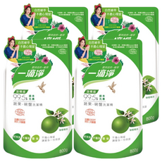 一滴淨 蘆薈多酚食品用洗潔精補充包，植萃成分 溫和不傷手, 800g, 4包