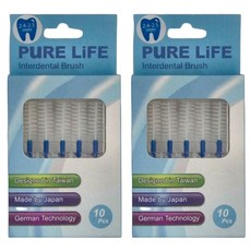 PuRE LiFE 寶淨 纖柔護齒可替換牙間刷毛組 PLT-06 台灣設計 日本製造 德國技術, 2.5mm, 10支, 2盒