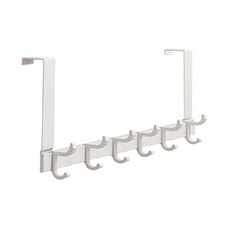 造型掛勾 加長款 6鉤, 白色, 1個