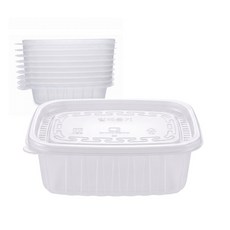바른담 직사각 죽용기 대 1000ml, 1세트, 10개
