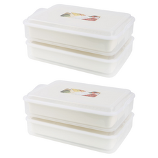 EASY&FREE 3.5L托盤容器組, 2組, 盒身 2入+瀝水籃 2入+盒蓋 2入