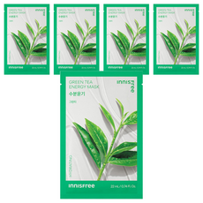 INNISFREE 台灣公司貨 我的真萃能量面膜 綠茶款 22ml, 1入, 5片