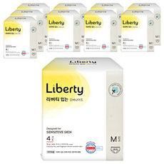 Liberty ORGANATURE Liberty穿著式夜用棉質護墊 大, 中型, 4入, 10個