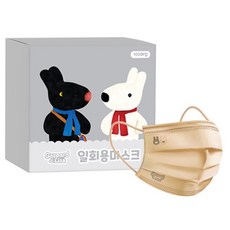 프로월드컵 가스파드와 리사 일회용 마스크 유아동용, 100매입, 1개, 베이지