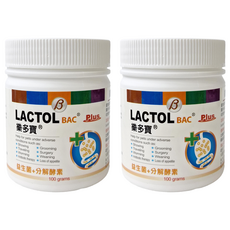 LACTOL BAC 樂多寶 活性腸益粉, 寵物腸胃保健品 含四種優質乳酸菌 100 grams, 腸道健康/乳酸菌, 2罐