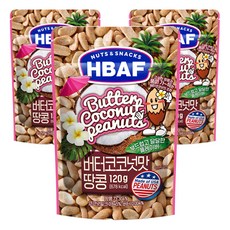 HBAF 花生 奶油椰子味, 120g, 3包