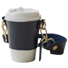 에이팀 가죽 컵 홀더 손잡이 케이스, 1개입, 1개