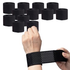 ACTIZENO 網眼運動護腕, 黑色, 12個