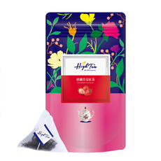 High Tea 伂橙 鮮纖草莓紅茶 美國加州草莓 三角立體茶包, 3g, 12包, 1袋
