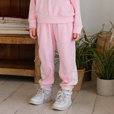 Uravi 兒童拼接剪裁束口褲