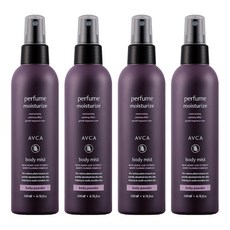 아브카 퍼퓸 바디 미스트 베이비 파우더향, 200ml, 4개