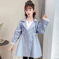 Angel Eye 女童袖口蕾絲腰帶大衣