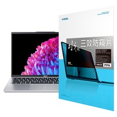 YADI 亞第 16 : 10 水之鏡防窺片 靜電吸附 Acer Swift Go 14 SFG14-73-76K0適用 PF4PPA-W140, 透明色, 1片