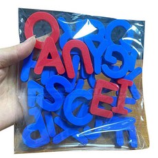 Edenstole 字母磁鐵 磁吸大寫字母裝飾組, 藍色, 紅色