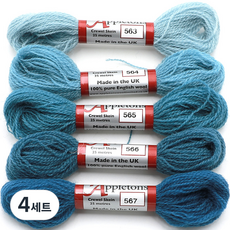 Joy十字繡Apple Tone羊毛紗 5種組, 4組, 563, 564, 565, 566, 567