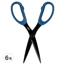 deLi 得力 黑色剪刀, 藍色, 6個