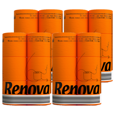 Renova 黑標彩色捲筒衛生紙 16.1m 橘色, 6捲, 4袋