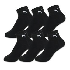 PUMA 女款無防滑墊短筒運動襪 PUE31012C, 黑色, 1組