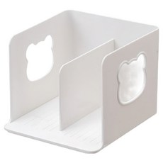 FAmILyLIFE 生活 可愛小熊雙槽兒童書架, 白色