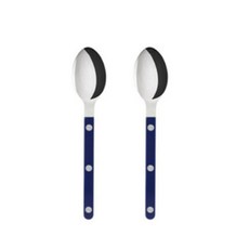 SABRE PARIS Bistrot復古酒館鈕扣系列茶匙 15.5cm 亮面款, 海軍藍, 2入