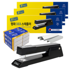 피스코리아 스테플러 333 + 리필 33호침 2p 세트, 블랙, 3세트