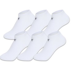 PUMA 男士機能性踝襪6雙組, 白色, 1套