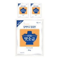 미원 맛소금 중간입자, 5kg, 3개