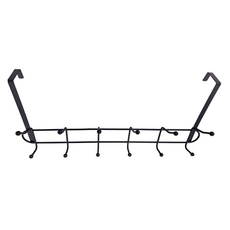 BEER BEAR 皮久熊 鏡面門後雙層6掛勾 MY5670 50 x 22 x 12cm, 黑色, 1個