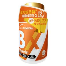 統欣生物科技 全效守護系列 維生素B群 天然蕎麥來源 雙層緩釋錠 MS-72母乳益生菌, 60顆, 300mg, 1罐