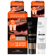 박준뷰티랩 헤어 살롱 컬러 염색제 새치커버용 150ml + 150ml, 다크브라운, 3개