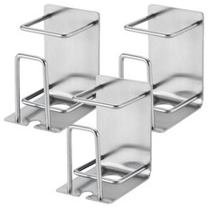 BomHaetsal 不鏽鋼牙刷 + 牙膏 + 杯架, 3個